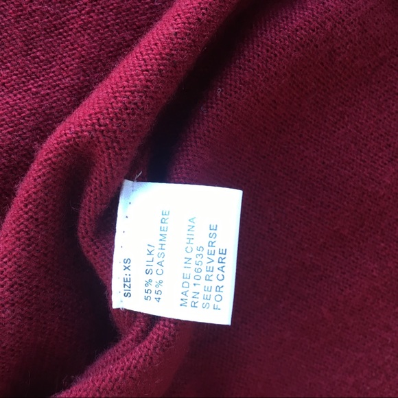 Silk Cashmere Sweater with Leather Sleeve Panels - Picture 6 of 8